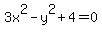 3x%5E2+-+y%5E2+%2B+4+=+0