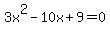 3x%5E2-10x+%2B+9=0