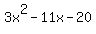 3x%5E2-11x-20
