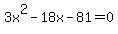 3x%5E2-18x-81=0