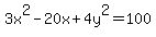 3x%5E2-20x%2B4y%5E2=100