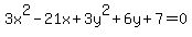 3x%5E2-21x%2B3y%5E2%2B6y%2B7=0
