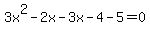 3x%5E2-2x-3x-4-5=0