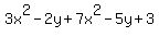 3x%5E2-2y%2B7x%5E2-5y%2B3