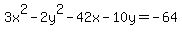 3x%5E2-2y%5E2-42x-10y=-64+