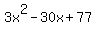 3x%5E2-30x%2B77