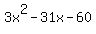 3x%5E2-31x-60