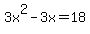 3x%5E2-3x+=+18