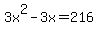 3x%5E2-3x+=+216