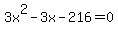 3x%5E2-3x-216+=+0