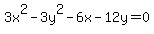 3x%5E2-3y%5E2-6x-12y=0