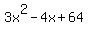 3x%5E2-4x%2B64