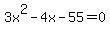 3x%5E2-4x-55=0