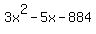3x%5E2-5x-884