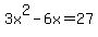 3x%5E2-6x=27