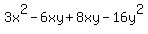 3x%5E2-6xy%2B8xy-16y%5E2