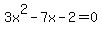 3x%5E2-7x-2=0