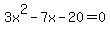 3x%5E2-7x-20=0