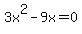 3x%5E2-9x=0