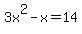 3x%5E2-x=14