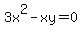 3x%5E2-xy=0