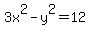 3x%5E2-y%5E2=12