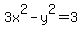 3x%5E2-y%5E2=3
