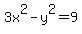 3x%5E2-y%5E2=9