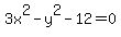 3x%5E2-y%5E2-12+=+0