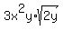 3x%5E2y%2Asqrt%282y%29