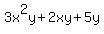 3x%5E2y%2B2xy%2B5y