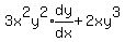 3x%5E2y%5E2%2Aexpr%28dy%2Fdx%29%2B2xy%5E3