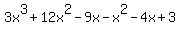 3x%5E3%2B12x%5E2-9x-x%5E2-4x%2B3