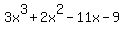 3x%5E3%2B2x%5E2-11x-9
