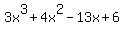 3x%5E3%2B4x%5E2-13x%2B6
