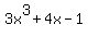 3x%5E3%2B4x-1