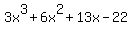 3x%5E3%2B6x%5E2%2B13x-22
