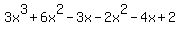 3x%5E3%2B6x%5E2-3x-2x%5E2-4x%2B2