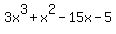 3x%5E3%2Bx%5E2-15x-5