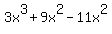 3x%5E3+%2B+9x%5E2+-+11x%5E2