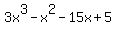 3x%5E3+-+x%5E2+-+15x+%2B+5