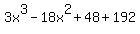3x%5E3-18x%5E2%2B48%2B192
