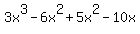 3x%5E3-6x%5E2%2B5x%5E2-10x