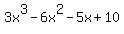 3x%5E3-6x%5E2-5x%2B10