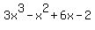 3x%5E3-x%5E2%2B6x-2
