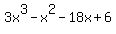 3x%5E3-x%5E2-18x%2B6