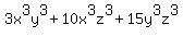3x%5E3y%5E3%2B10x%5E3z%5E3%2B15y%5E3z%5E3