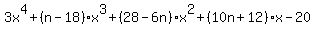 3x%5E4%2B%28n-18%29x%5E3%2B%2828-6n%29x%5E2%2B%2810n%2B12%29x-20