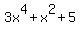 3x%5E4%2Bx%5E2%2B5