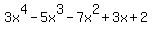 3x%5E4+-5x%5E3-7x%5E2%2B3x%2B2+